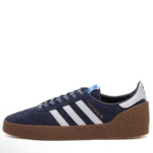 Adidas Montreal 76 OG Dark Blue Sneakers with Textured Brown Sole NWT